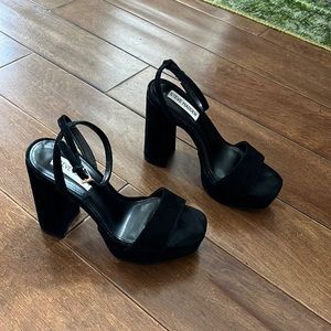 Womens Steve Madden Black Platform Heels